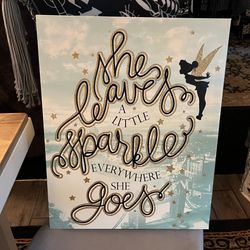 Disney Tinkerbell Canvas Wall Art 16” x 20”