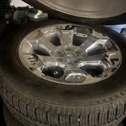 Ram OEM Chrome Wheels And Spare Tire