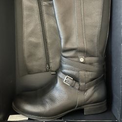 Naturalizer Black Leather Tall Boot