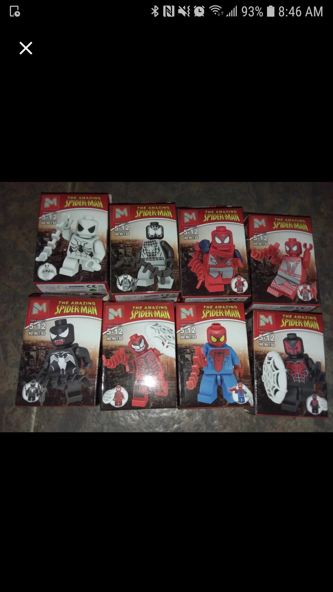 Spiderman lego minifigures