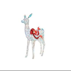 Home Accents 4' Iridescent Twist LED Iridescent Reindeer Doe