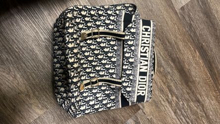 Dior Blue Embroidered Monogram