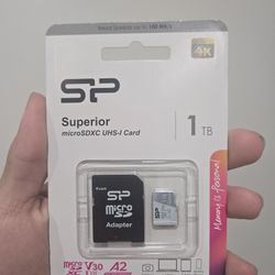 Silicon Power 1TB Superior Micro SDXC UHS-I (U3) 4K A2, High Speed MicroSD Card with Adapter SU001TBSTXDA2V20AC