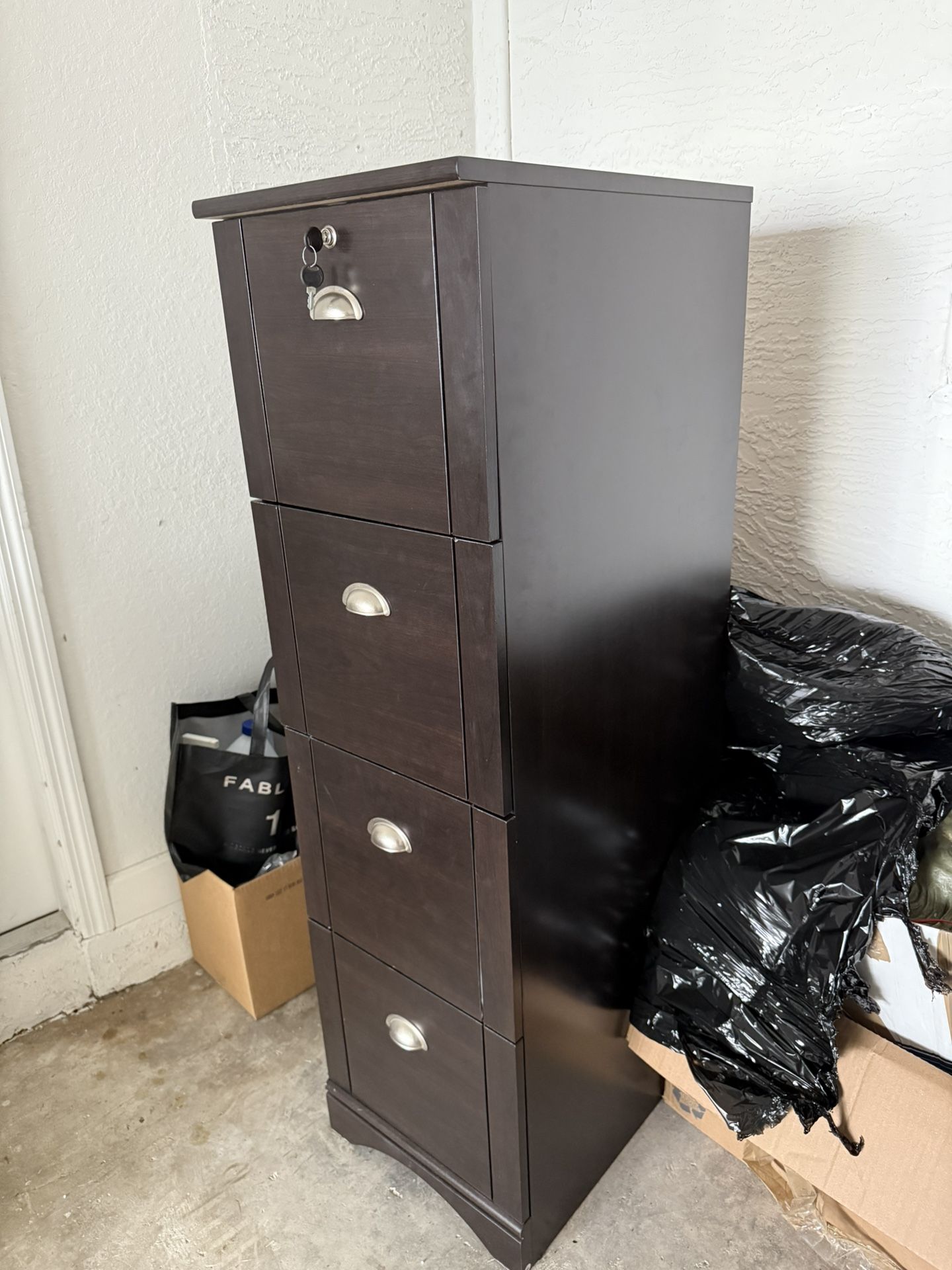 4 Drawer Chocolate Brown Filing Cabinet 🗄️
