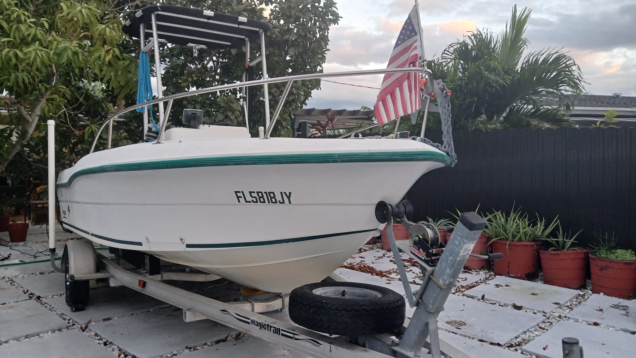1997 Angler 180 18ft T-Top Center Console