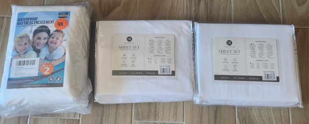 Twin Sheet Set And Mattress Encasement