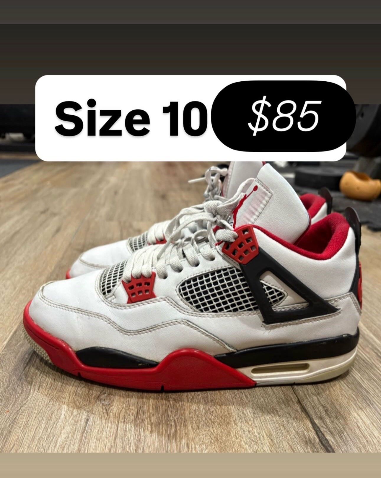 Jordan 4s fire red size 10 men