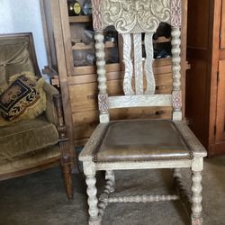 Carved Wood Chair Harry Potter Like