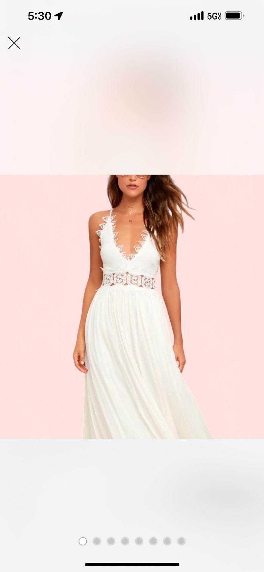 lace wrap dress white Manola Maxi Dress White in Lace main image 1