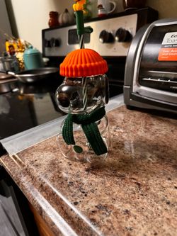 Starbucks Peanuts Snoopy Glass Cup with Straw