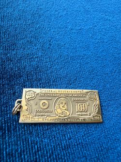 Vintage 14k $100 Bill Charm | Solid Gold Money Charm | 2.8g