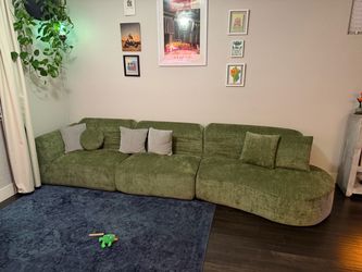 Beautiful green couch