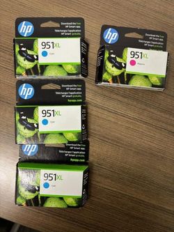 HP 951XL Ink Cartridges – 3 Cyan & 1 Magenta – Brand New