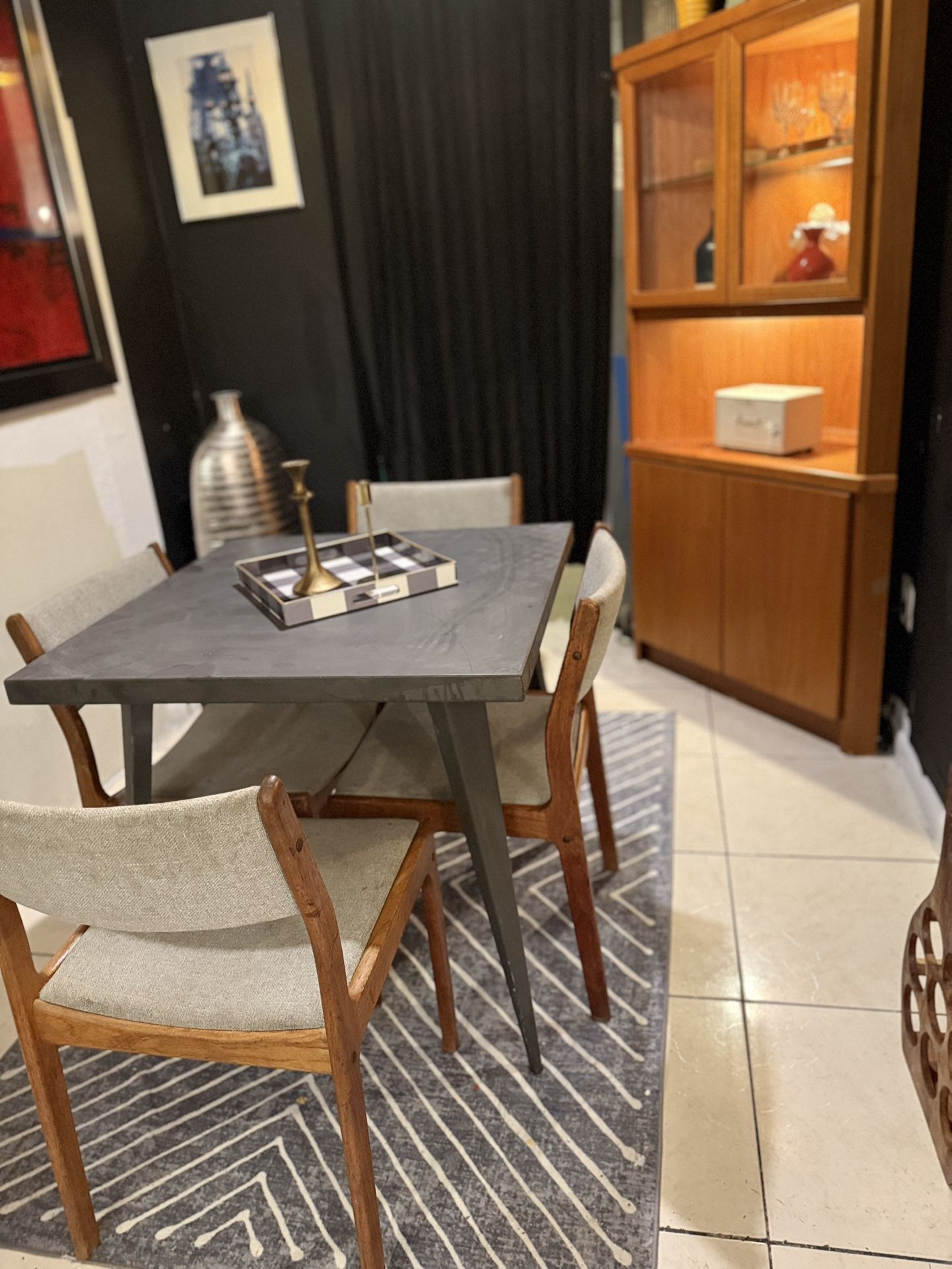 Small Metal Dining Table (CHAIRS NOT INCLUDED)