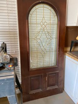 Two very heavy solid wood doors