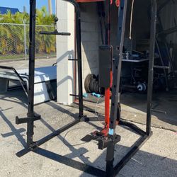 Olympic Cage With Pulley System Black Red