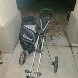 Golf Bag & Sun Mountain Speed Cart