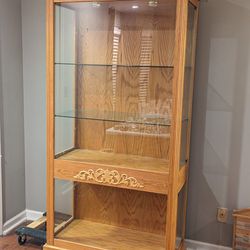 Handmade Curio Cabinet With Lights 