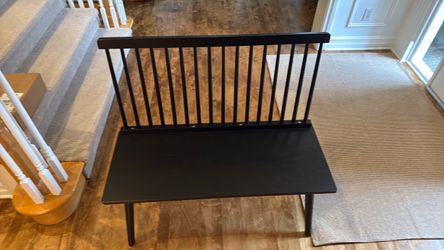 Black 38 inch long bench