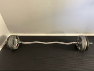 Curl bars and weights
