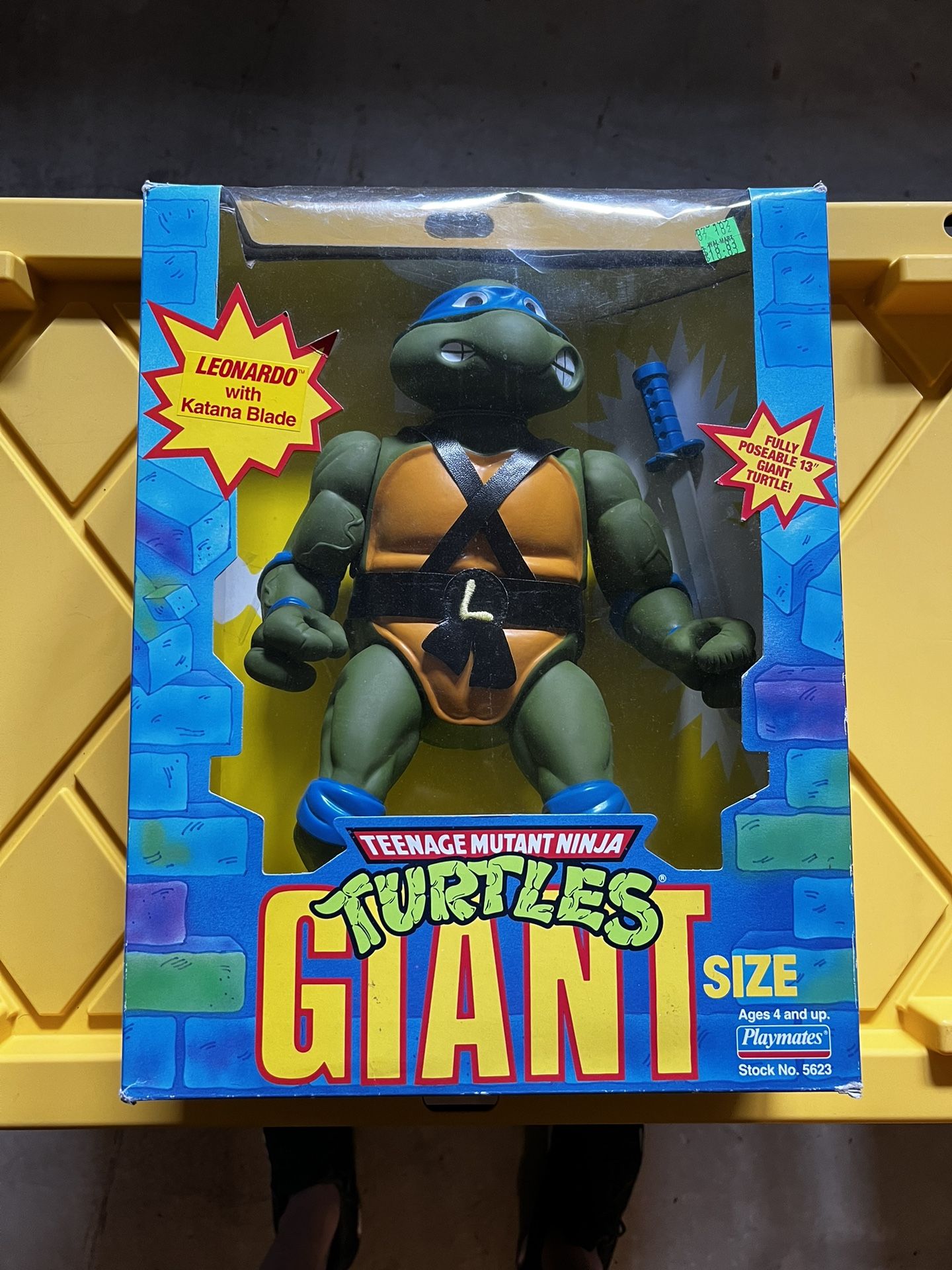 SEALED NIB RARE VINTAGE PLAYMATES - Giant Leonardo (TMNT)
