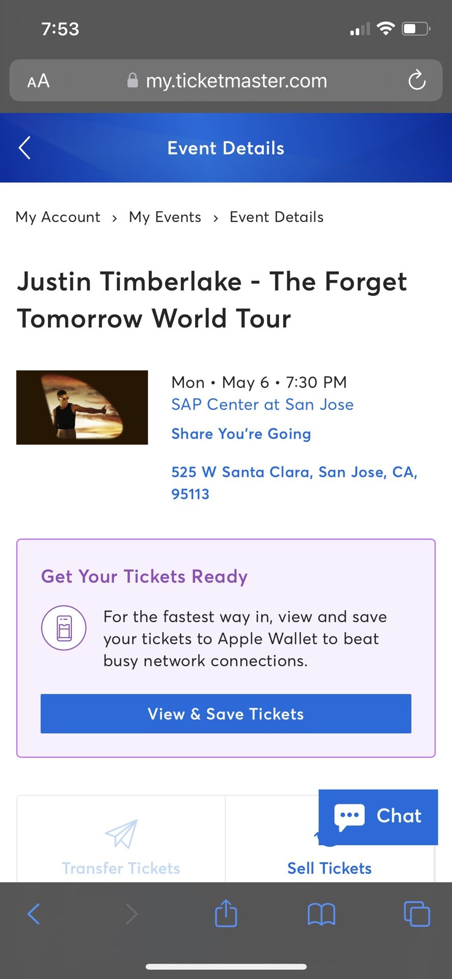 Justin Timberlake concert