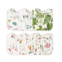 Muslin Bibs, 6 Pack, New 