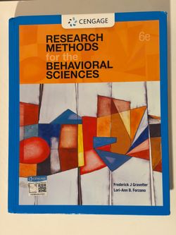 Research Methods for the Behavioral Sciences 6th Edition