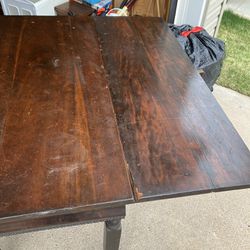 Drop Leaf Dark Wood Table