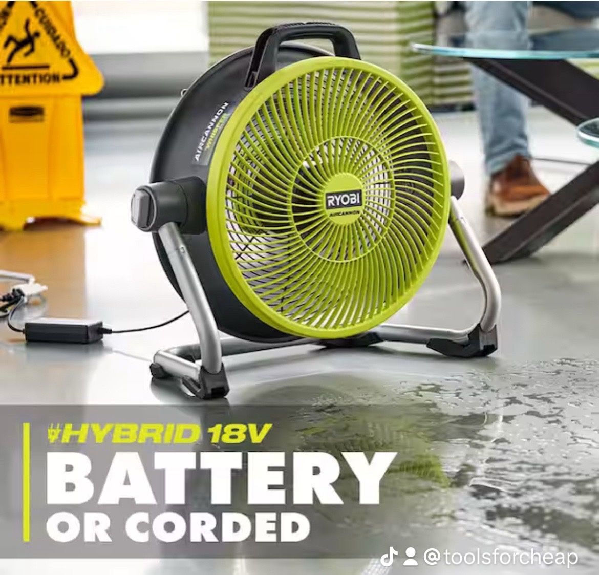 RYOBI ONE+ 18V Cordless Hybrid WHISPER SERIES 14 Air Cannon