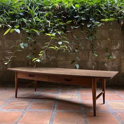 Vintage Mid Century Modern Walnut Lane Furniture Coffee Table 