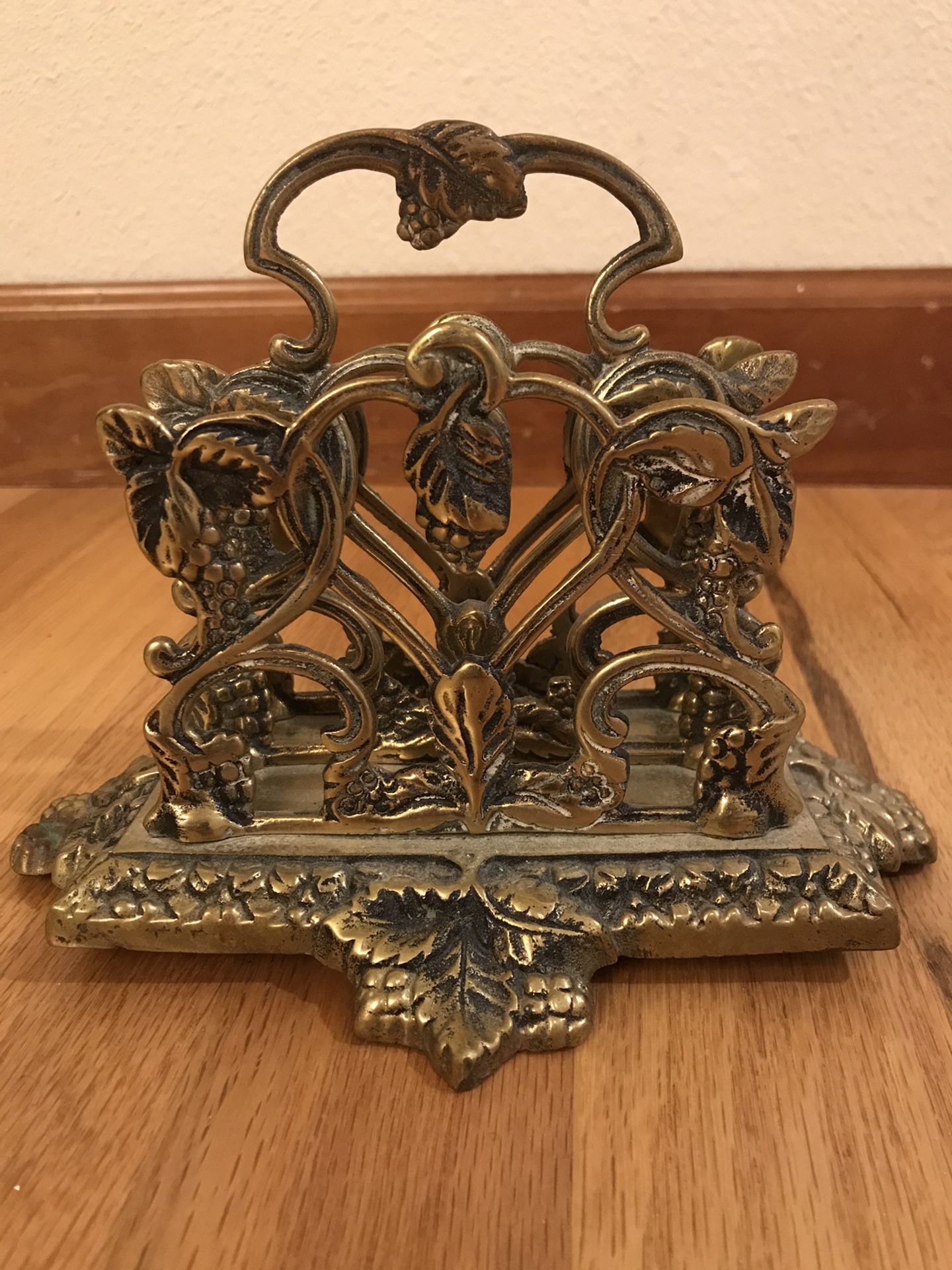 Antique Brass Napkin Holder