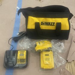 DeWalt Batteries And Charger And Tool Box Both 