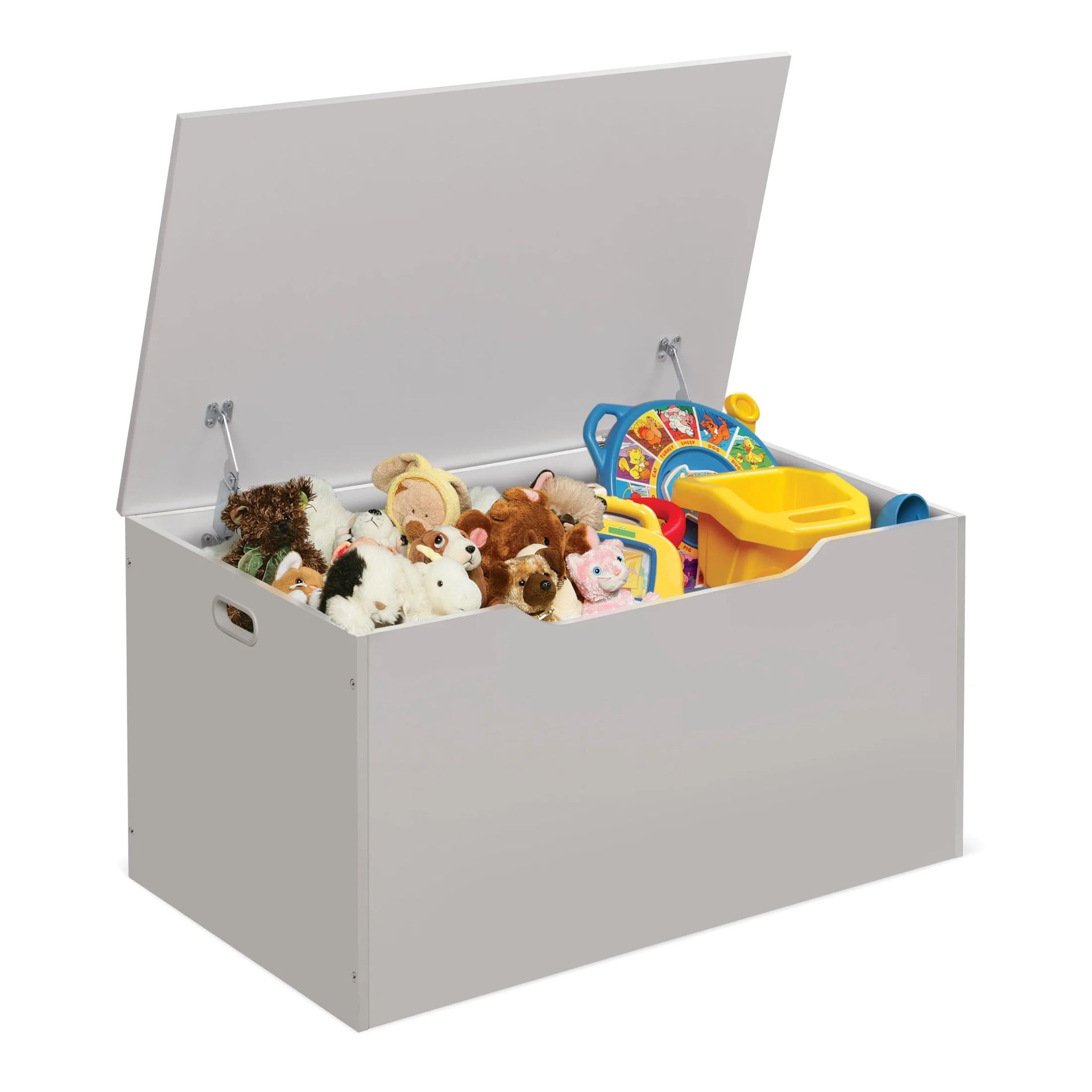 Badger Basket Kid's Wooden Flat Bench Top Toy and Storage Box 4.5 Cu ft. - White