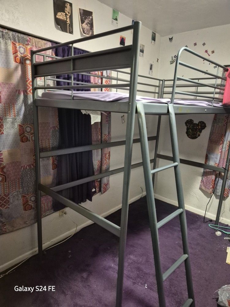 2 Bunk Beds Great For Study Space On The Bottom Or Twin/full.