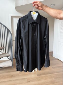 Men’s Black Formal Dress Shirt Long Sleeve Button-Up Classic Fit
