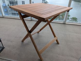 Square Foldable Wooden Outdoor Table