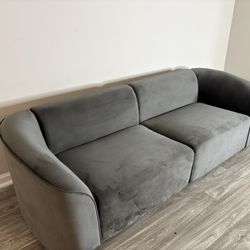 Gray Velvet sofa