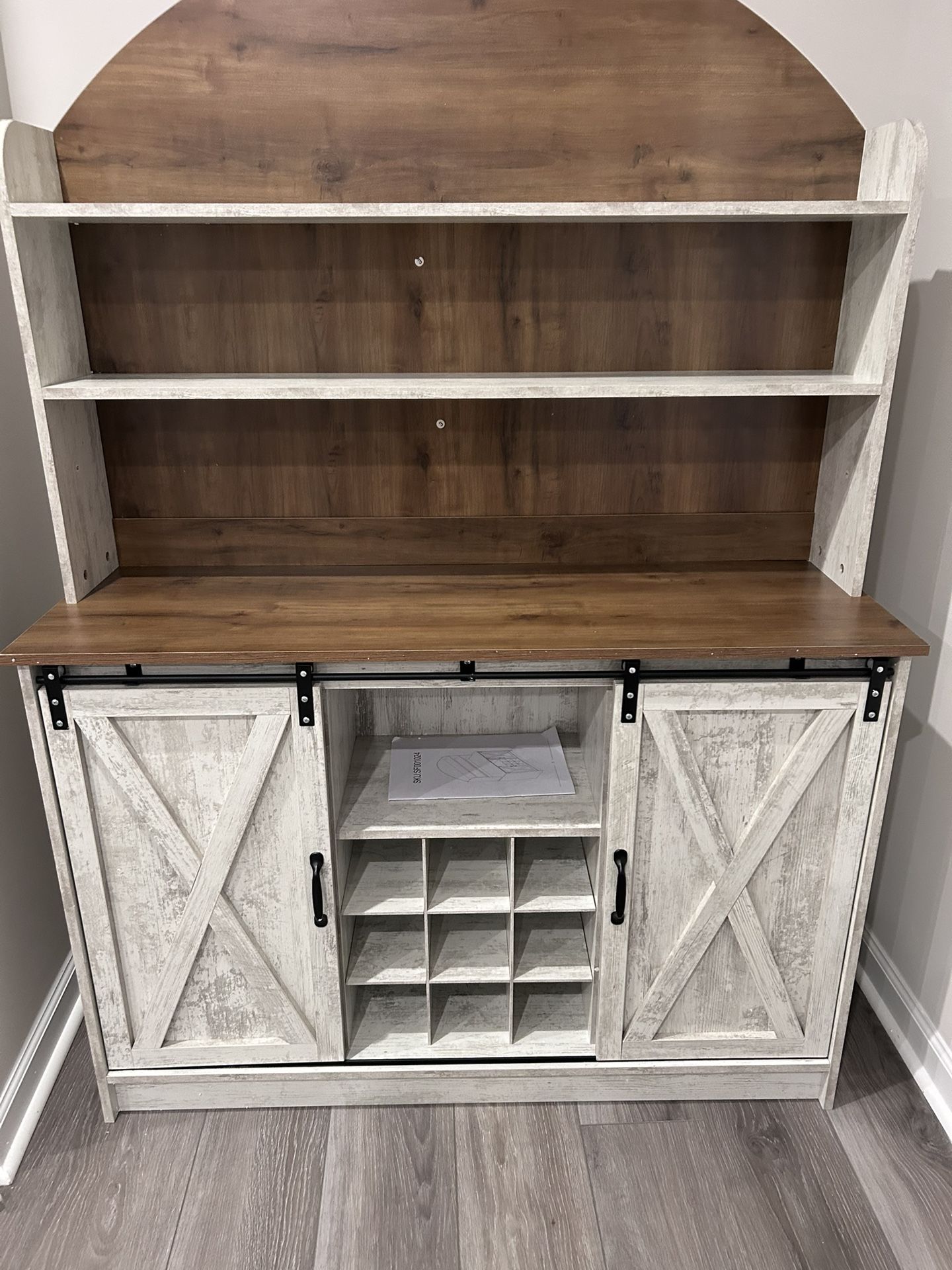 BRAND NEW-Farmhouse Coffee/Bar Cabinet