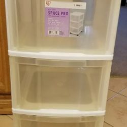 3 Drawer Plastic Storage Bin For Sale 