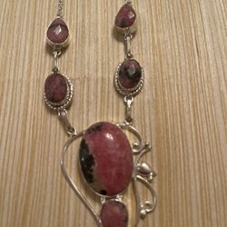 Rhodochrosite Necklace 18”