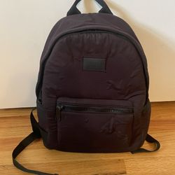 DAGNE DOVER Large Onyx Dakota Travel Neoprene Backpack Bag Sack - Black