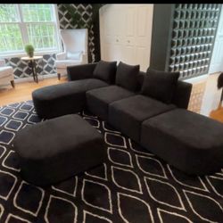 Black Sectional Couch 
