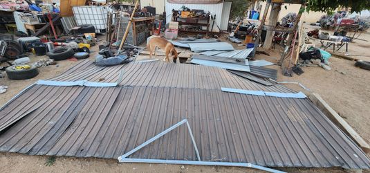 8'x16' Corrugated sheet metal shed