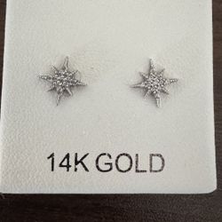 14kt Gold Starburst Earings