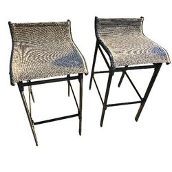 2 TALL STURDY STOOLS  GOOD CONDITION 