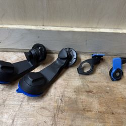  2 Quadlock Car Mounts And 2 Bicycle Mounts. 
