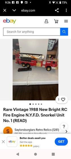 80's Kids Toy Fire Truck