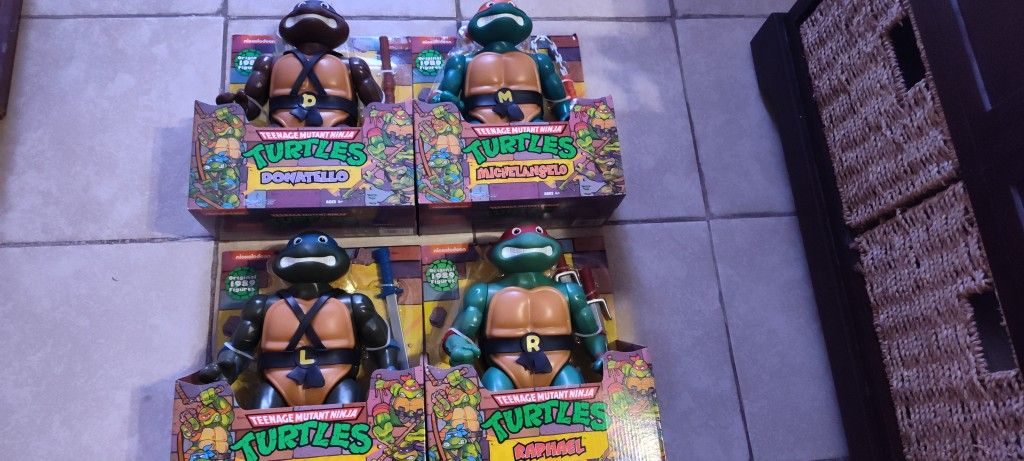 Set Of 4- 12 Inch Ninja Turtles.