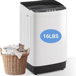 2.0 Cu Ft Compact Washing Machine, 16 lbs Portable Washing Machine with 8 Wash Programs, Compact Laundry Washer for Homes & Apartments, Dorm, Small Sp